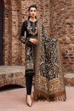 3 Piece Unstitched Heavy Embroidered Dhanak Wool Suit With Digital Printed Wool Shawl MB-1160