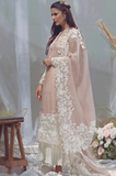 3 Piece Unstitched Heavy Embroidered Pure Lawn Suit with Embroidered Net Dupatta ZS90