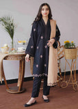 3 Piece Unstitched Heavy Embroidered Dhanak Wool Suit With Embroidered Dhanak Wool Shawl BT-1135
