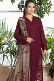 3 Piece Unstitched Chickan Kari Heavy Embroidered Pure Lawn Suit with Printed Monaar Dupatta CR806