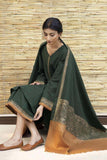 3 Piece Unstitched Embroidered Dhanak Wool Suit With Digital Printed Dhanak Wool Shawl BR-1075