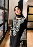 3 Piece Unstitched Heavy Embroidered Lawn Suit ( Plain Bamber Chiffon Dupatta )MR-2740 B