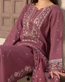 3 Piece Unstitched Heavy Embroidered Lawn Suit ( Four-sided Embroidered Chiffon Dupatta )