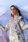 3 Piece Unstitched Heavy Embroidered Lawn Suit ( Four-sided Embroidered Cotton Net Dupatta )