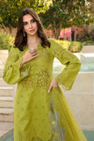 3 Piece Unstitched Heavy Embroidered Chickan Kari Lawn Suit ( Four-sided Embroidered Organza Dupatta )RR-2780