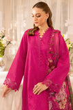 3 Piece Unstitched Heavy Embroidered Chickan Kari Lawn Suit ( Fine Printed Silk Dupatta )FR-2725
