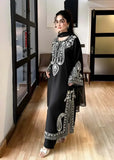 3 Piece Unstitched Heavy Embroidered Lawn Suit ( Plain Bamber Chiffon Dupatta )MR-2740 B