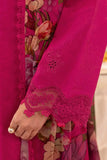 3 Piece Unstitched Heavy Embroidered Chickan Kari Lawn Suit ( Fine Printed Silk Dupatta )FR-2725