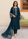 3 Piece Unstitched Heavy Embroidered Lawn Suit ( Four-sided Embroidered Chiffon Dupatta )LM-585