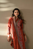 3 Piece Unstitched Heavy Embroidered Dhanak Suit ( Four-sided Embroidered Dhanak Shawl )