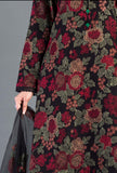 3 Piece Unstitched Heavy Embroidered Pure Lawn Suit With Heavy Embroidered Bamber Chiffon Dupatta BR345