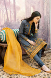 3 Piece Unstitched Heavy Sequenced Embroidered Lawn Suit With Heavy Sequenced Embroidered Organza Dupatta