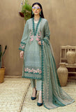 3 Piece Unstitched Heavy Embroidered Chickan Kari Pure Lawn Suit with Heavy Embroidered Organza Dupatta LM16