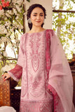 3 Piece Unstitched Heavy Embroidered Pure Lawn Suit with Heavy Embroidered Organza Dupatta RA 46