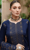 3 Piece Unstitched Heavy Embroidered Dhanak Wool Suit With Heavy Embroidered Dhanak Wool Shawl BR-605