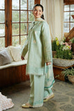 3 Piece Unstitched Heavy Embroidered Pure Lawn Suit with Fine Printed Silk Dupatta ZS49