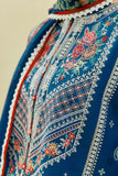 3 Piece Unstitched Heavy Embroidered Pure Lawn Suit with Fine Printed Chiffon Dupatta ZS50L