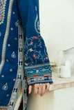 3 Piece Unstitched Heavy Embroidered Pure Lawn Suit with Fine Printed Chiffon Dupatta ZS50L