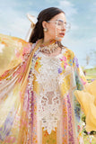 3 Piece Unstitched Embroidered Lawn Suit with Printed Lawn Dupatta MB464