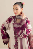 3 Piece Unstitched Embroidered Lawn Suit with Printed Lawn Dupatta AD476