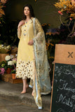 3 Piece Unstitched Heavy Embroidered Chickan Kari Pure Lawn Suit with Fine Printed Silk Dupatta MQ 2570