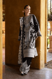 3 Piece Unstitched Heavy Embroidered Lawn Suit with Four-Sided Embroidered Chiffon Dupatta MB2615