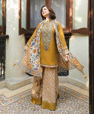 3 Piece Unstitched Heavy Embroidered Lawn Suit with Printed Silk Dupatta SP513