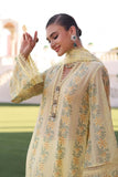 3 Piece Unstitched Heavy Embroidered Pure Lawn Suit with Heavy Embroidered Chiffon Dupatta BR801