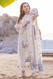 3 Piece Unstitched Heavy Embroidered Chickan Kari Lawn Suit with Four-Sided Embroidered Organza Dupatta QL2605