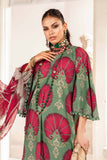 3 Piece Unstitched Heavy Embroidered Pure Lawn Suit with Fine Printed Lawn Dupatta MB74