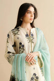3 Piece Unstitched Digital Printed Lawn Suit with Fine Printed Lawn Dupatta CO492