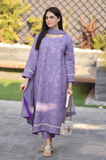 3 Piece Unstitched Heavy Embroidered Pure Lawn Suit with Heavy Embroidered Chiffon Dupatta BR2575