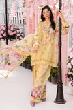 3 Piece Unstitched Heavy Embroidered Lawn Suit with Printed Silk Dupatta MB512A