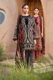 3 Piece Unstitched Embroidered Lawn Suit with Printed Lawn Dupatta MB478 B