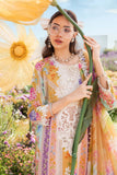 3 Piece Unstitched Embroidered Lawn Suit with Printed Lawn Dupatta MB464