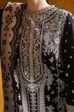 3 Piece Unstitched Heavy Embroidered Lawn Suit with Four-Sided Embroidered Chiffon Dupatta MB2615