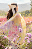 3 Piece Unstitched Embroidered Lawn Suit with Printed Lawn Dupatta MB464