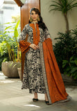 3 Piece Unstitched Heavy Embroidered Lawn Suit with Printed Lawn Dupatta ZC428