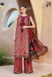 3 Piece Unstitched Embroidered Lawn Suit with Printed Lawn Dupatta MB478