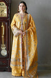 3 Piece Unstitched Heavy Embroidered Pure Lawn Suit with Heavy Embroidered Organza Dupatta SP2510