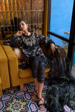 3 Piece Unstitched Embroidered Pure Lawn Suit with Fine Printed Silk Dupatta SN19
