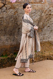 3 Piece Unstitched Heavy Embroidered Dhanak Suit with Four-sided Embroidered Dhanak Shawl