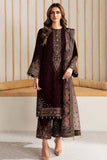3 Piece Unstitched Heavy Embroidered Velvet Suit with Printed Organza Dupatta BQ-1015