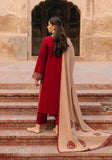 3 Piece Unstitched Heavy Embroidered Dhanak Suit with Embroidered Dhanak Wool Shawl ZK-970