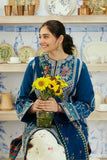 3 Piece Unstitched Heavy Embroidered Dhanak Suit with Printed Woolen Shawl ZS50 D