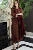 3 Piece Unstitched Heavy Embroidered Pure Lawn Suit with Heavy Embroidered Lawn Dupatta AJ56