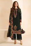 3 Piece Unstitched Heavy Embroidered Velvet Suit with Heavy Embroidered Chiffon Dupatta JZ 999