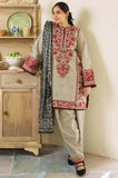 3 Piece Unstitched Heavy Embroidered Lawn Suit with Fine Printed Lawn Dupatta ZL 57