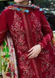 3 Piece Unstitched Heavy Embroidered Dhanak Wool Suit with Printed Woolen Shawl ZI 550