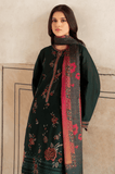 3 Piece Unstitched Heavy Embroidered Dhanak Suit with Printed Woolen Shawl JZ-580